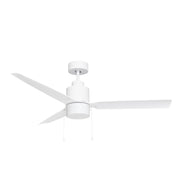 Falcon 52" Indoor/Outdoor Ceiling Fan with LED Light and Pull Chain in Matte White