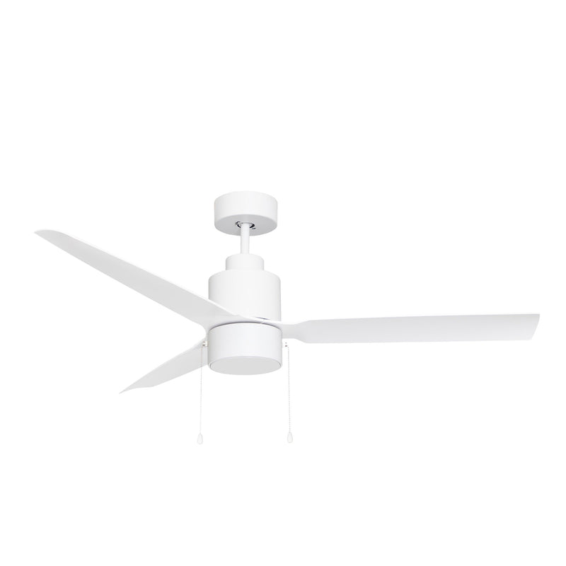 Falcon 52" Indoor/Outdoor Ceiling Fan with LED Light and Pull Chain in Matte White
