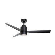 Falcon 52" AC Indoor/Outdoor Ceiling Fan with LED Light Kit in Black