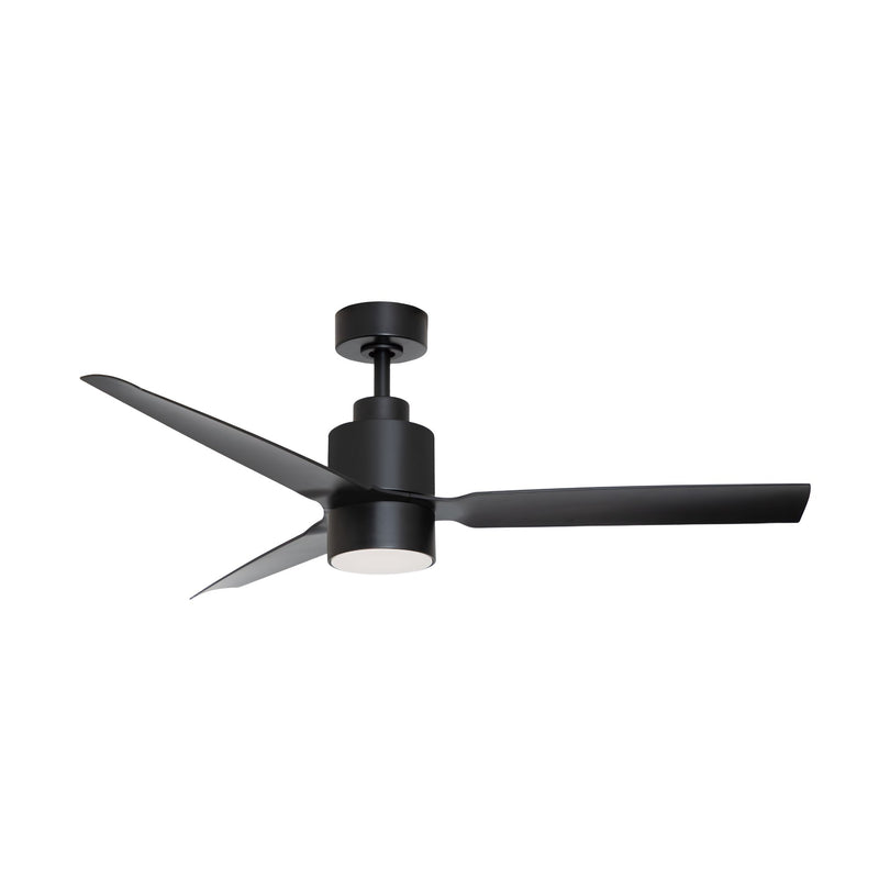 Falcon 52" AC Indoor/Outdoor Ceiling Fan with LED Light Kit in Black