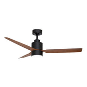 Falcon 52" AC Indoor/Outdoor Ceiling Fan with LED Light Kit in Black / Walnut