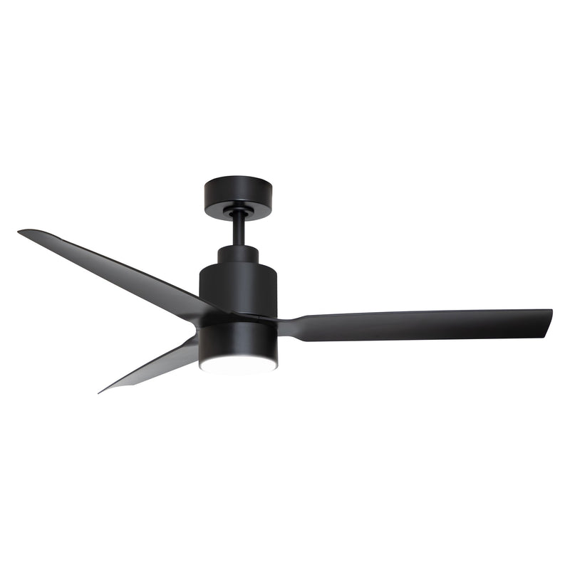 Falcon 52" AC Indoor/Outdoor Ceiling Fan with LED Light Kit in Black