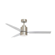 Falcon 52" AC Indoor/Outdoor Ceiling Fan with LED Light Kit in Satin Nickel