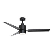 Falcon 52" DC Indoor/Outdoor Ceiling Fan with LED Light Kit in Black