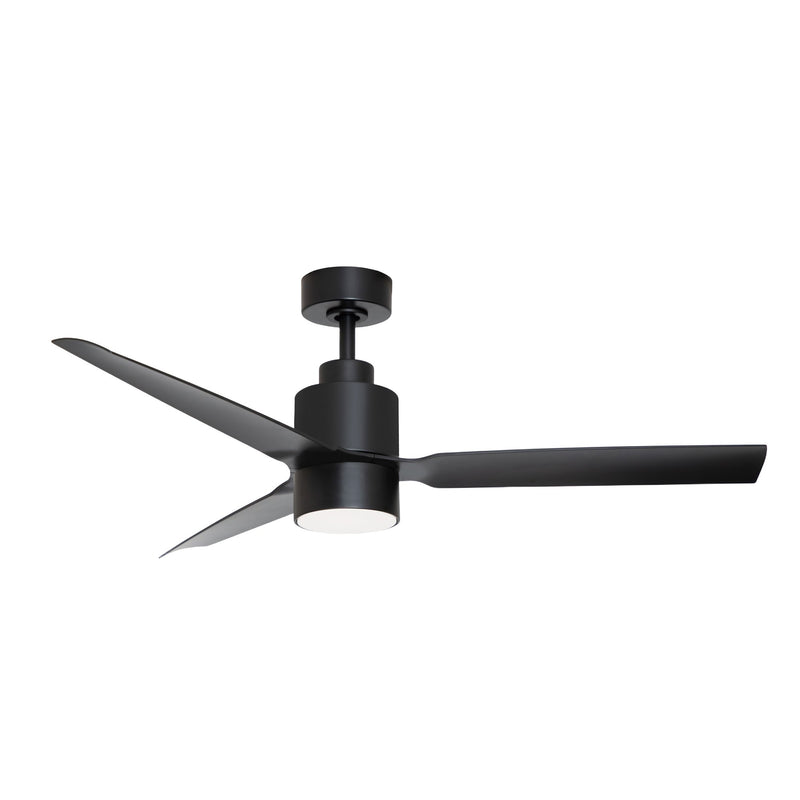 Falcon 52" DC Indoor/Outdoor Ceiling Fan with LED Light Kit in Black