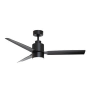 Falcon 52" DC Indoor/Outdoor Ceiling Fan with LED Light Kit in Black