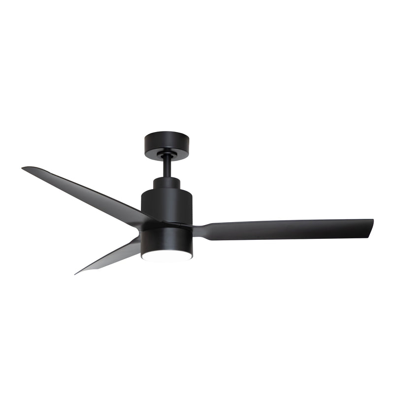 Falcon 52" DC Indoor/Outdoor Ceiling Fan with LED Light Kit in Black