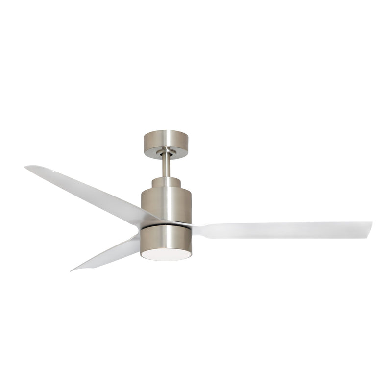 Falcon 52" DC Indoor/Outdoor Ceiling Fan with LED Light Kit in Satin Nickel