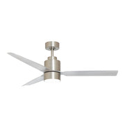 Falcon 52" DC Indoor/Outdoor Ceiling Fan with LED Light Kit in Satin Nickel