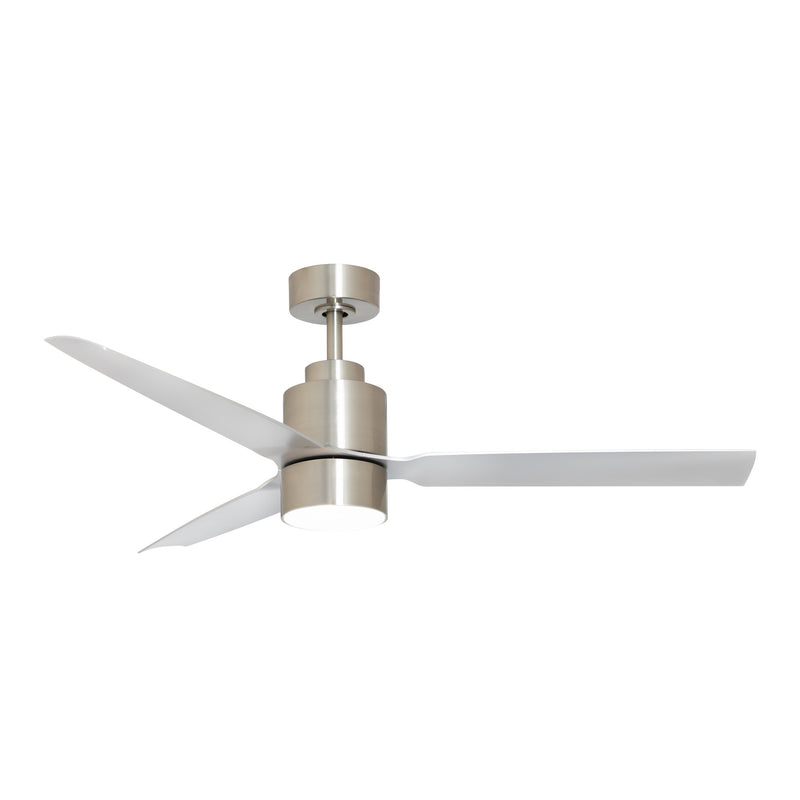Falcon 52" DC Indoor/Outdoor Ceiling Fan with LED Light Kit in Satin Nickel
