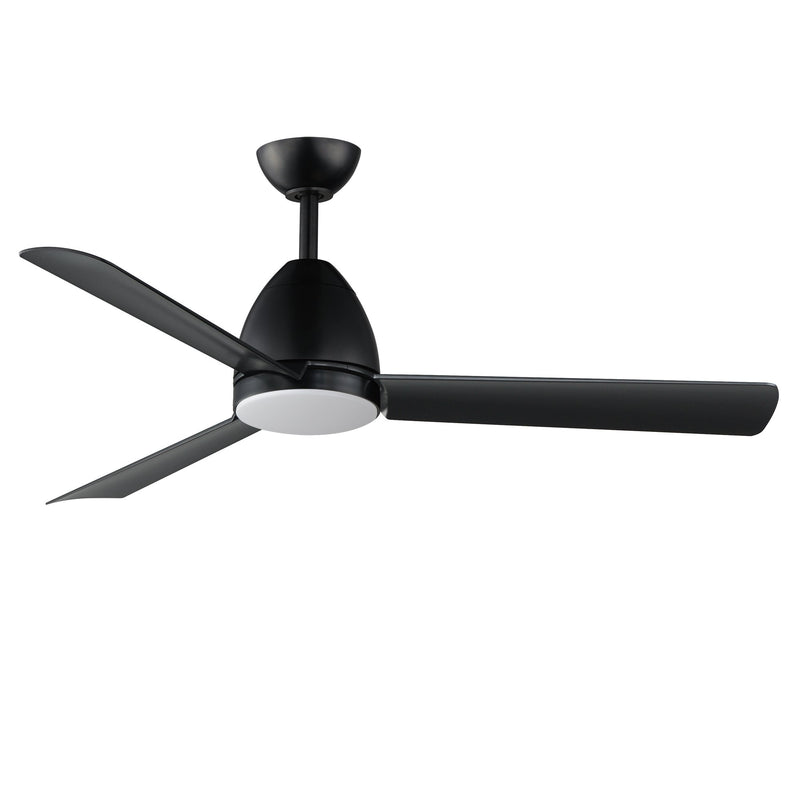 Seaborne 54" Marine Grade Ceiling Fan with LED Light Kit in Black
