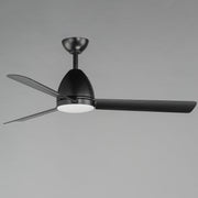 Seaborne 54" Marine Grade Ceiling Fan with LED Light Kit in Black