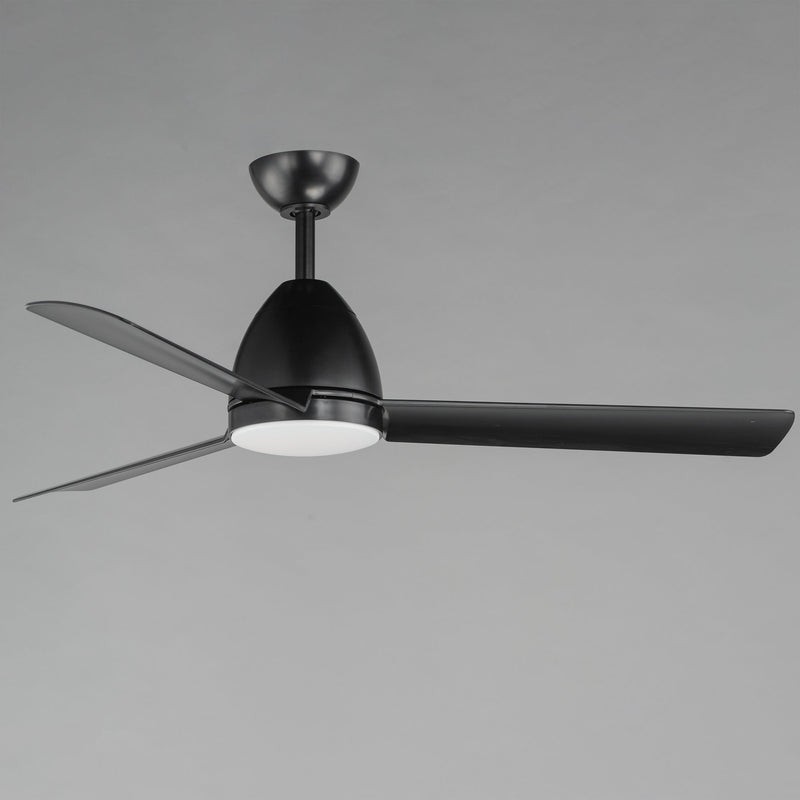 Seaborne 54" Marine Grade Ceiling Fan with LED Light Kit in Black