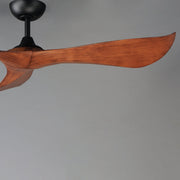 Keanu 56" Indoor/Outdoor Ceiling Fan in Black / Walnut