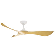 Keanu 56" Indoor/Outdoor Ceiling Fan in Matte White / Teak