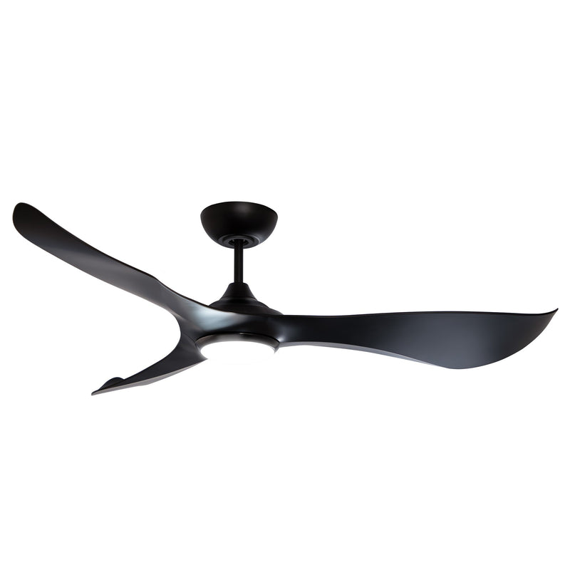 Keanu 56" Indoor/Outdoor Ceiling Fan with LED Light Kit in White / Black