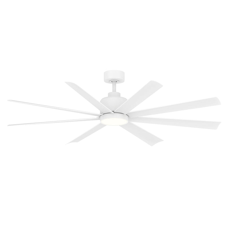 Condor 65" 8-Blade Ceiling Fan with LED Light in Matte White