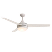 Trio 52" 3-Blade Ceiling Fan with Light Kit in Matte White