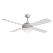 Quattro 52" 4-Blade Ceiling Fan with LED in Matte White