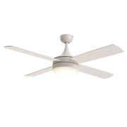 Quattro 52" 4-Blade Ceiling Fan with LED in Matte White