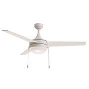 Trio 52" 3-Blade Ceiling Fan with Pull Chain (Model 88793) in Matte White