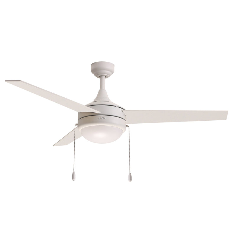 Trio 52" 3-Blade Ceiling Fan with Pull Chain (Model 88793) in Matte White