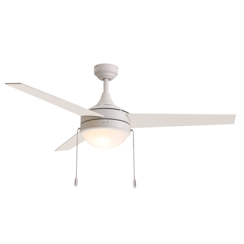 Trio 52" 3-Blade Ceiling Fan with Pull Chain (Model 88793) in Matte White