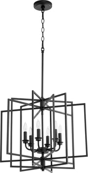 Hammond 6 Light Cage Chandelier in Textured Black