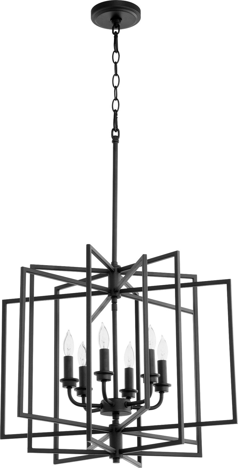 Hammond 6 Light Cage Chandelier in Textured Black