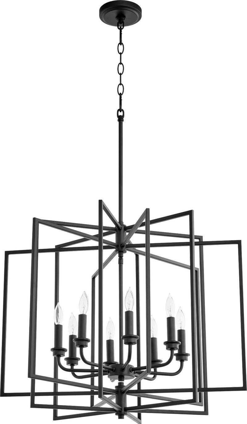 Hammond 8 Light Cage Chandelier in Textured Black