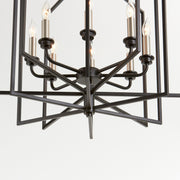 Hammond 8 Light Cage Chandelier in Textured Black