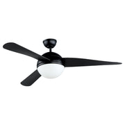 Cupola 52" Ceiling Fan with 2 Light Kit in Black