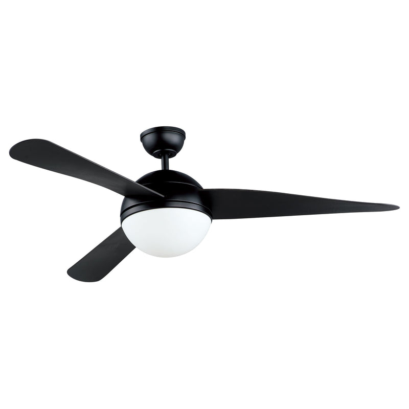 Cupola 52" Ceiling Fan with 2 Light Kit in Black