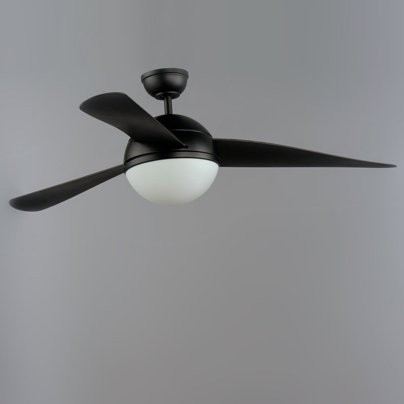 Cupola 52" Ceiling Fan with 2 Light Kit in Black
