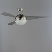 Cupola 52" Ceiling Fan with 2 Light Kit in Satin Nickel