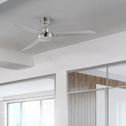 Ultra Slim 52" Outdoor Ceiling Fan in Satin Nickel
