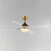 Bola 52" Indoor Ceiling Fan with LED Light Kit in Natural Aged Brass