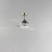 Bola 52" Indoor Ceiling Fan with LED Light Kit in Satin Nickel
