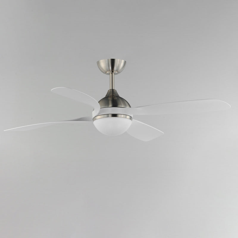 Bola 52" Indoor Ceiling Fan with LED Light Kit in Satin Nickel