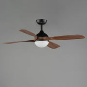 Bola 52" Indoor Ceiling Fan with LED Light Kit in Walnut / Black