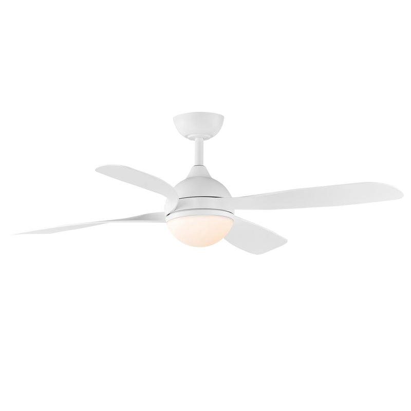 Bola 52" Indoor Ceiling Fan with LED Light Kit in White