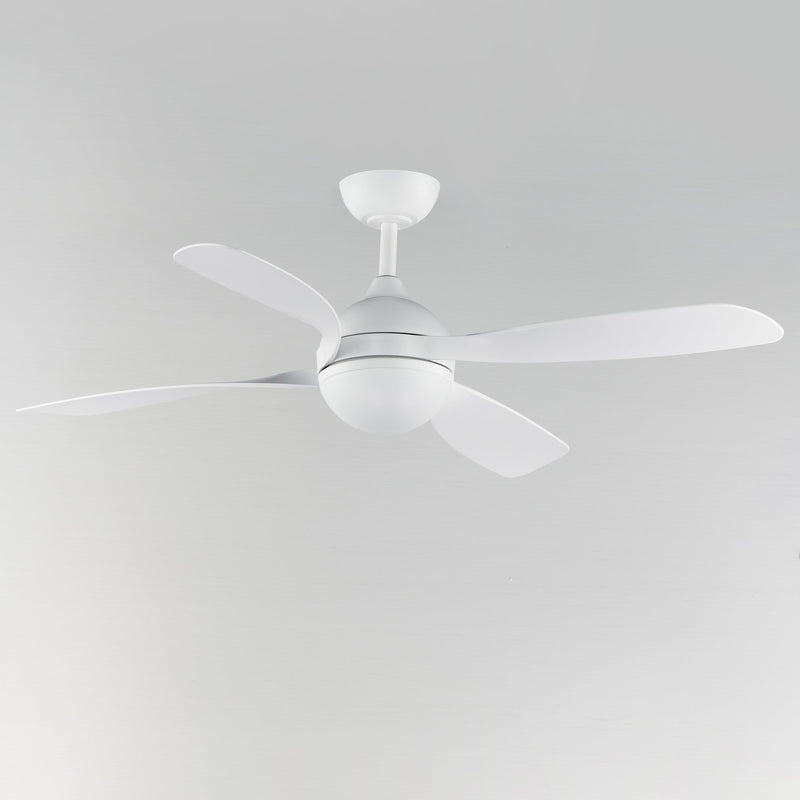 Bola 52" Indoor Ceiling Fan with LED Light Kit in White