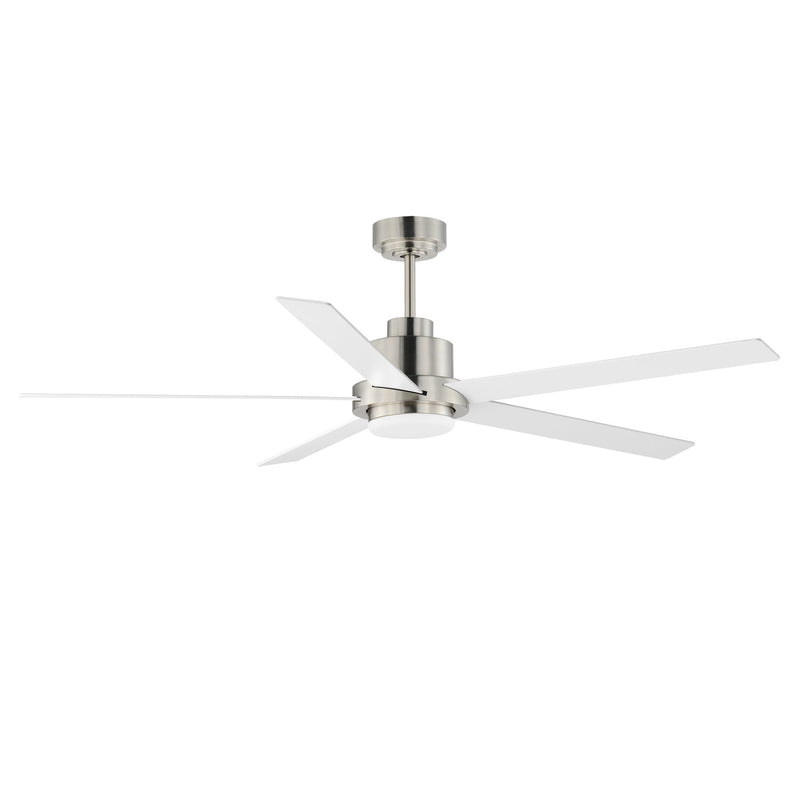 Daisy 60" 5-Blade Ceiling Fan with LED Light Kit in Satin Nickel