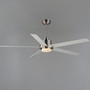 Daisy 60" 5-Blade Ceiling Fan with LED Light Kit in Satin Nickel