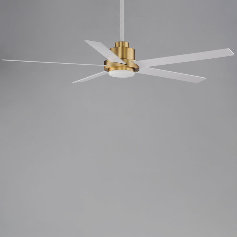 Daisy 60" 5-Blade Ceiling Fan with LED Light Kit in Natural Aged Brass
