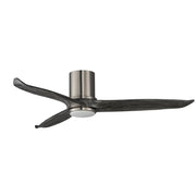 Woodwind 52" Solid Wood Blade Hugger Fan with LED in Satin Nickel