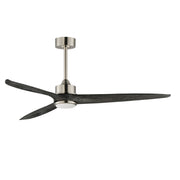 Woodwind 72" Solid Wood Blade Ceiling Fan with LED in Satin Nickel