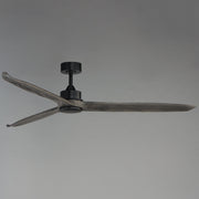 Woodwind 72" Solid Wood Blade Ceiling Fan with LED in Black