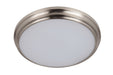 X66 Series 1-Light LED Flushmount in Brushed Polished Nickel
