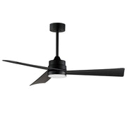 Vortex 52" Outdoor Ceiling Fan with LED Light Kit in Black